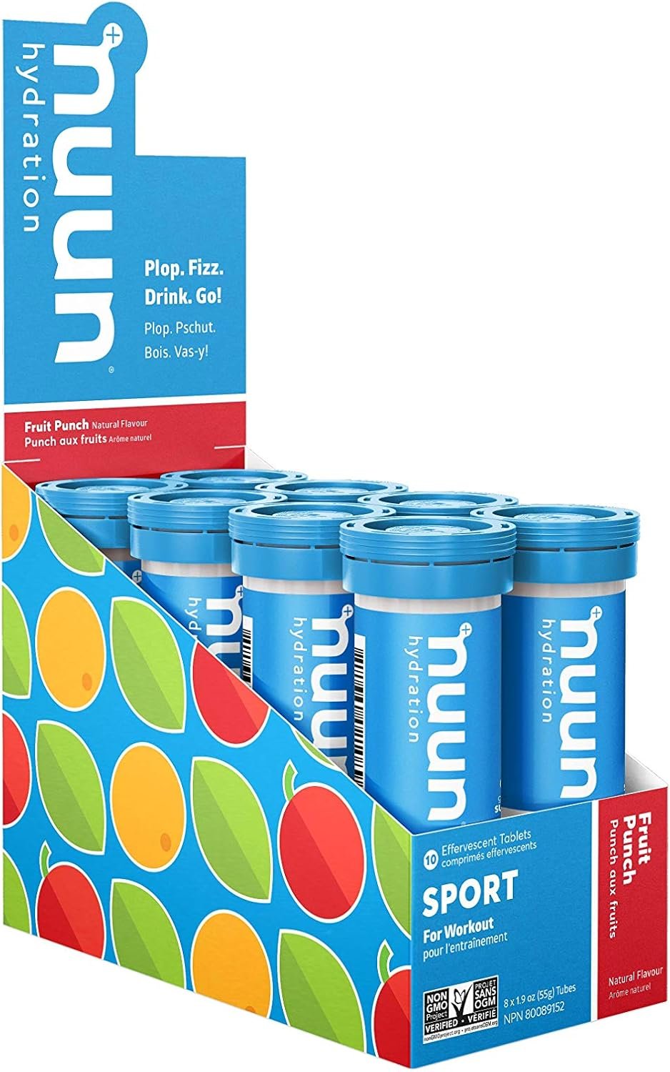 Nuun Active 3160808 Nuun Sport Hydrating Electrolyte Tablets, Fruit Punch, 8 count