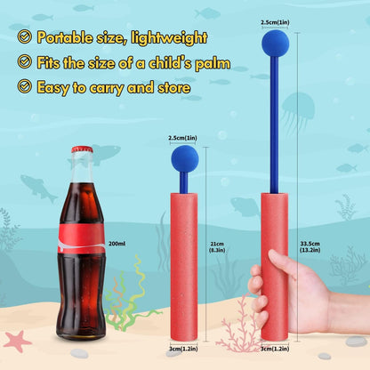 Water Gun, 16Pcs Foam Squirt Guns for Kids, 30 ft Range Pool Toy Water Squirter, Foam Water Gun Shooter for Summer Swimming Pool Beach
