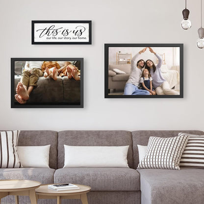 This Is Us Wall Decor: Decorations For Family Photo Wall - Rustic RV/Home Decor Signs - Family Wall Decor For Living Room Bedroom