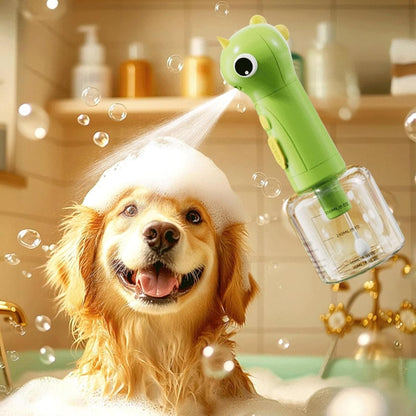 Dog Shampoo Dispenser, Electric Foaming Shampoo Dispenser, Cute Efficient Washing Foamer, Portable with Precision Scale, Bathing Supplies for Bathtub, Bathroom, Kitchen Sink, 1 Set