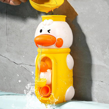Bath Toys Kids, Duck Shaped Water Play, Rotatable Waterwheel Game, Sensory Shower Fun, 6.46x3.54 Inches, Interactive Activity for Ages 2-4, Boys, Girls, Birthday