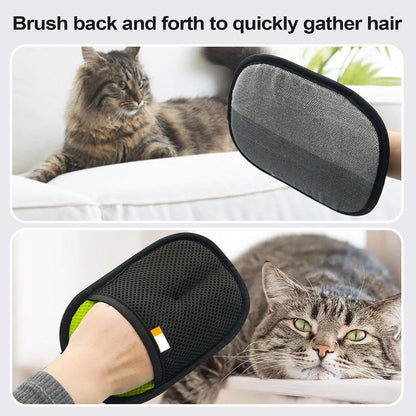 Pet Hair Remover, Grooming Gloves, Lint Cleaner Tool, Portable Brush, Efficient Hair Removal for Furniture, Bedding, Couch, Carpet, Mat, Rug Cleaning and Maintenance