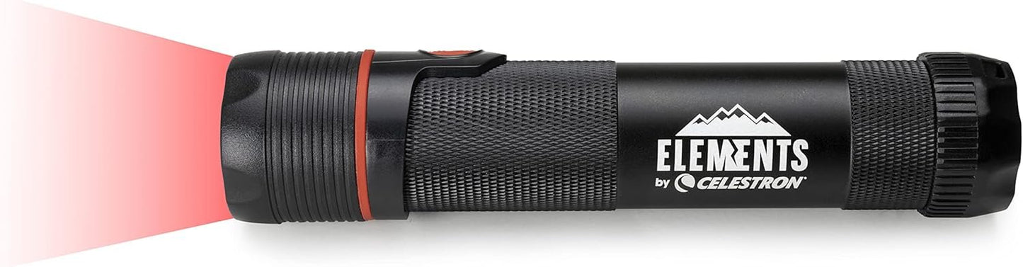 Celestron – Elements ThermoTorch 3 Astro Red – Lithium-Ion Battery Red LED Flashlight – 3-in-1 Tactical Flashlight – Ergonomic Hand Warmer and USB Power Bank – Rechargeable Flashlight