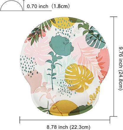 Ergonomic Mouse Pad with Wrist Rest,Small Gaming Gel Mousepad,Office Desk Accessories for Computer Laptop,Work from Home Essentials (Rose)