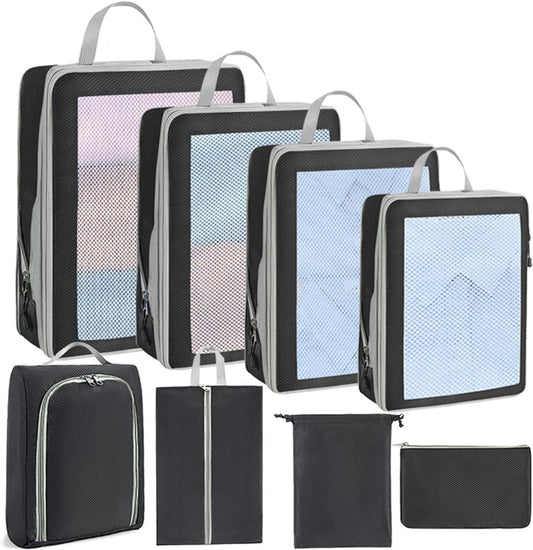 Packing Bags for Suitcase | Set of 8 Waterproof Storage Packing Suitcase Bags,Moving House Organization Clothing Containers for Attic, Closets