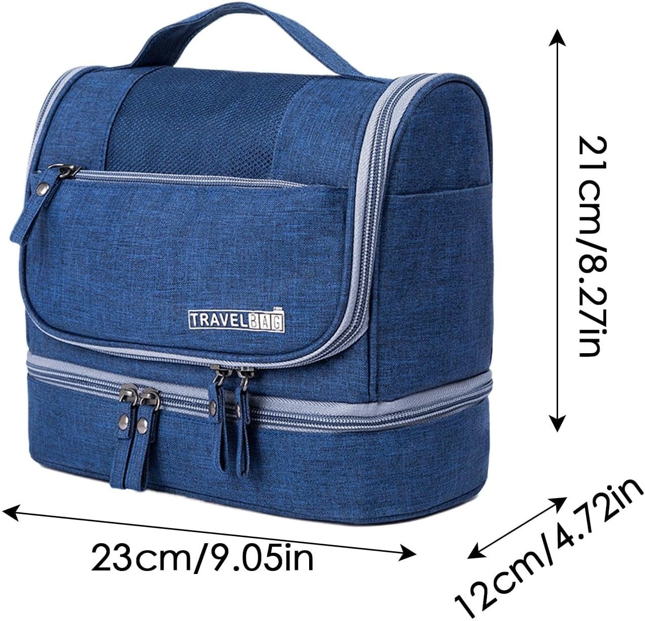 Toiletry Organizer Bag | Waterproof Travel Bag | Compact Travel Toiletry Bag | Spacious Travel Hygiene Bag | Cosmetic Organizer for Travel | Toiletry Kit for Travel | Travel Makeup Bag, Navy Blue,