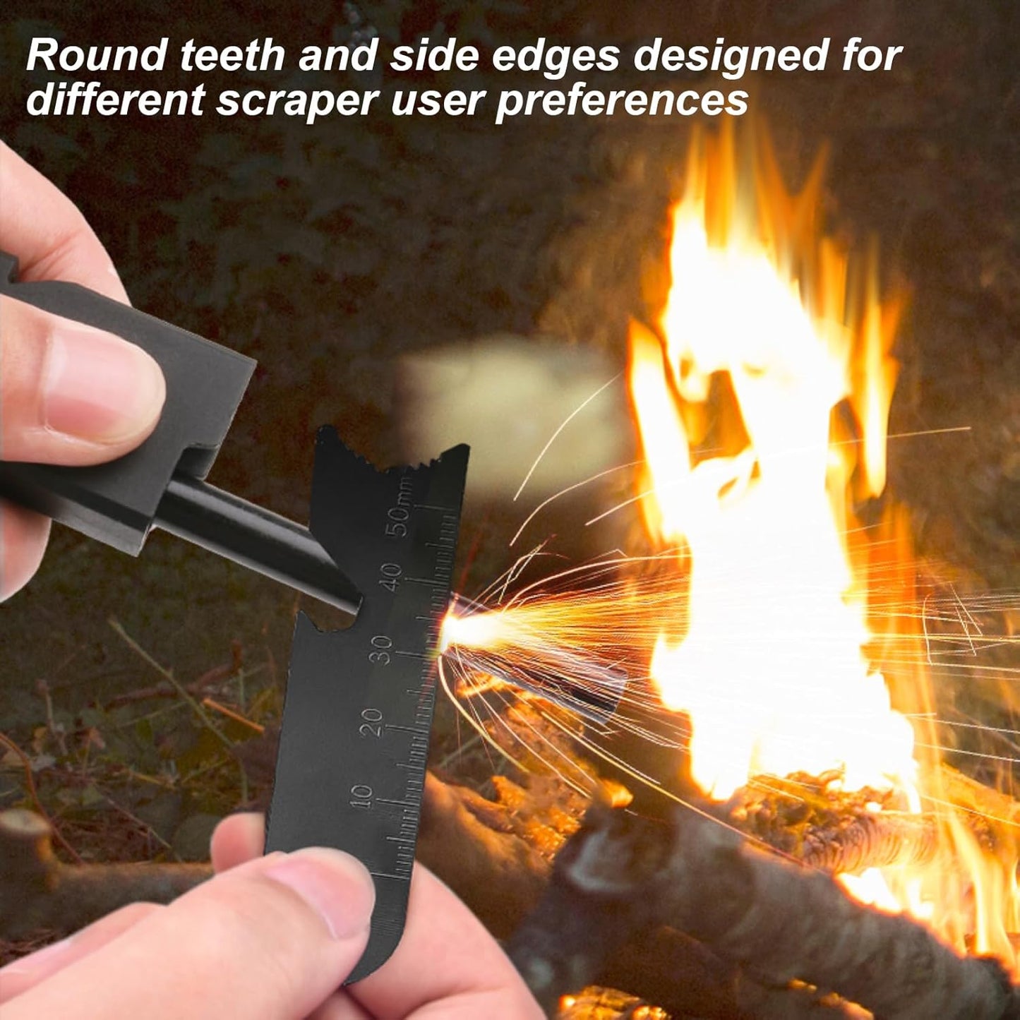 UOEPOWA Multifunctional Survival Tool, with Compass, Storage Room and Whistle - Outdoor Survival Kit, Essential Camping and Hiking Gear for Emergency Rescue