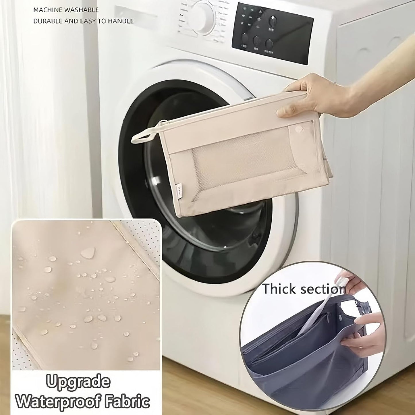 Packing Cubes for Suitcase Organizer Suitcases Space-Saving Packing Cubes for Clothes, Shoes, Cosmetics Packing Cubes (Beige, 10 Pcs)