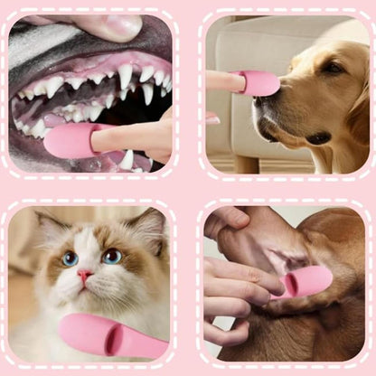 Cat Chin Brush | Pet Chin Scrubber | Pet Hygiene Scrubber | Pet Brush | Soft Silicone Grooming Chin Scrubber | Non Slip Multifunctional Finger Pet Supplies Cleaning Brush for Pet Cats Dogs