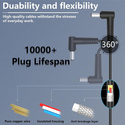 Hafiuege 65W 45W Universal 19V Laptop Charger AC Power Adapter for Asus Acer Aspire 1 3 5 Compatible Some HP Toshiba; Samsung IBM ComPad Sony Ultrabook Notebook Chromebook Monitor Supply