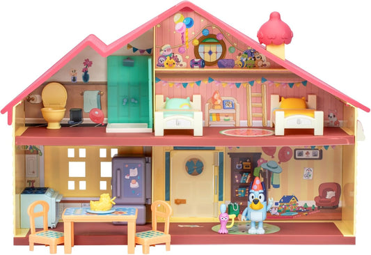 Bluey's Celebration Home, Help Celebrate Bluey's Birthday, with 11 Play Pieces of Removable Furniture and Accessories, Plus 1 Exclusive 6.35cm (2.5") Bluey Figure, Sticker Sheet Included
