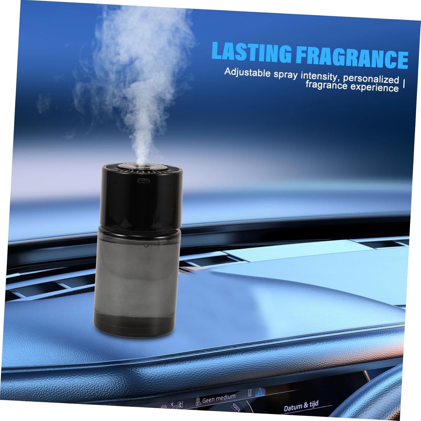 Cabilock Portable Automatic Car Air Humidifier Adjustable Essential Oil Diffuser for Vehicle with Control Safe Aromatherapy for Spaces Cars