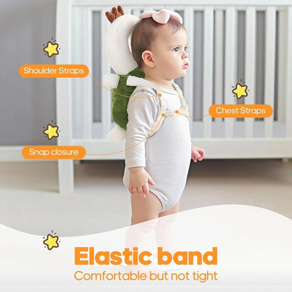 ROXANEPIG Baby Head Protector, Baby Head Protection Backpack, Toddler Walking Head Protector, Adjustable Head Protector Pad Safety Cushion (Turtle)