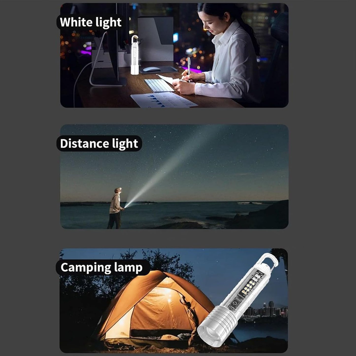 Ghjkldha Keychain Flashlight Rechargeable, Bright Magnetic Multi-Light, Portable Pocket Torch, Usb Charging, Hands- Clip, Ideal for Nurse, Purse, Work, Car, Urgency, Handbag, Kids