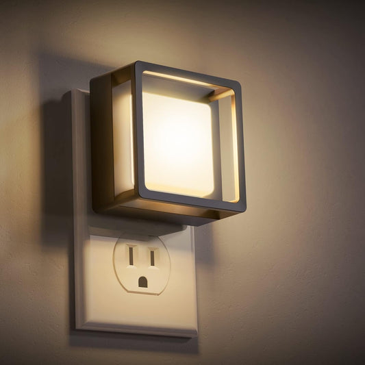 Night Light, DORESshop Night Lights Plug Into Wall [2 Pack] with Dusk-to-Dawn Sensor, LED Night Lights, Adjustable Brightness Veilleuse Enfant for Bathroom, Hallway, Bedroom,Stairway, Soft White