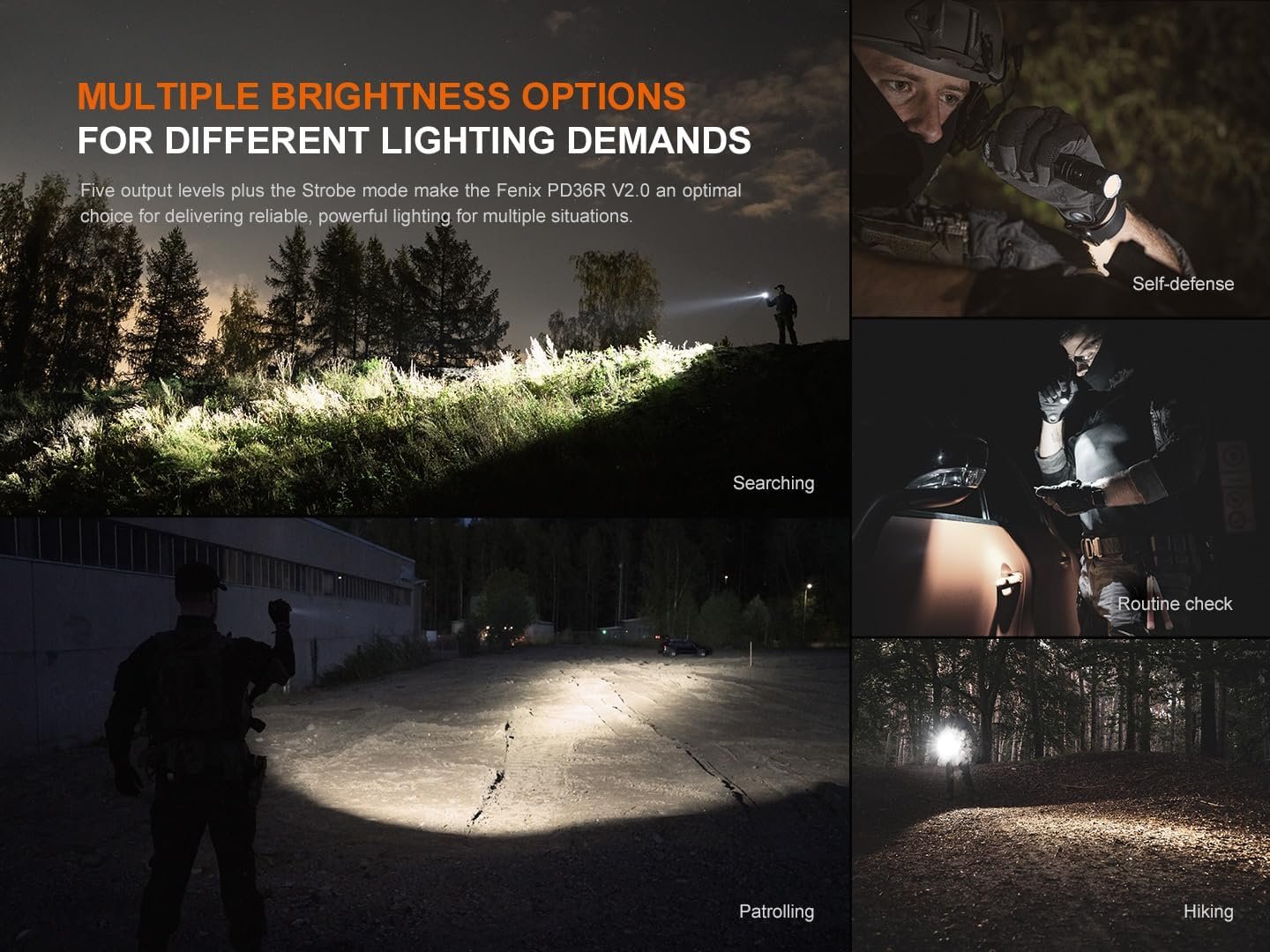 Fenix PD36R V2.0 Rechargeable Tactical Flashlight ** Canadian Edition