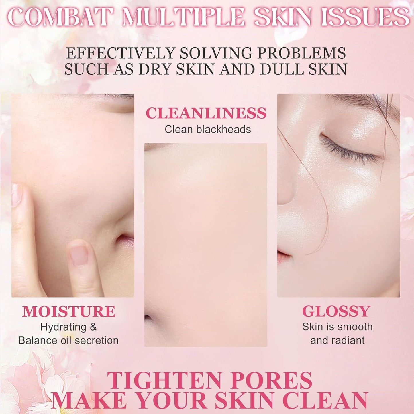Sakura Skin Care Kit 11 Pieces, Includes Cleanser, Tonic, Face Cream, Serum and Eye Cream, Complete Face Skincare Set for Girls and Women