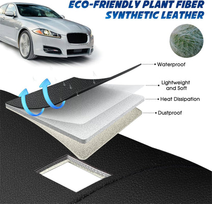 Leather Dash Cover Accessories for Jaguar XF 2008 2009 2010 2011 2012 2013 2014 2015, Dash Mat Dashboard Cover and Interior Dash Covers