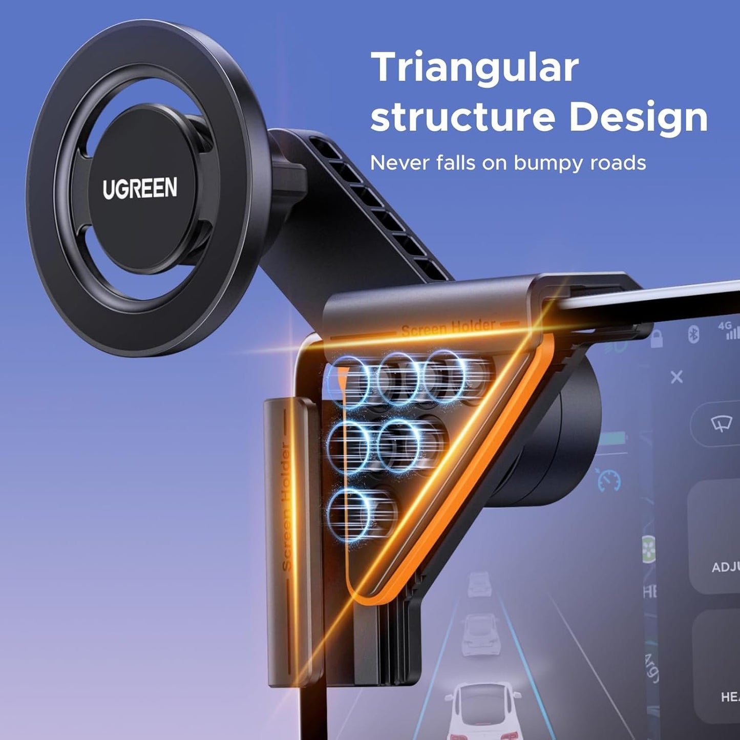 UGREEN Phone Holder for Tesla Model 3 Y Magsafe Car Mount Magnetic Phone Holder Strongest Magnet Power Compatible with iPhone 16 15 14 13 Plus Pro Max Series
