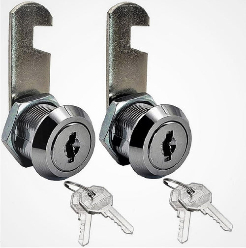 KUYEFGF Us General Cabinet Toolbox Cam Lock 16mm Replacement 2 Pack,5/8''Cylinder Lock,Mailbox Key Lock,Key Lock for Drawer Dresser RV Bins Security Box,Keyed Different