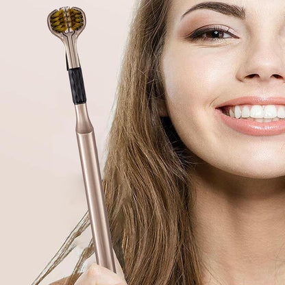 4-Piece Set of 3-Sided Toothbrush for Adults - Soft Hair Bristles for Deep and Thorough Cleaning of Teeth and Gums - Comprehensive Oral Care