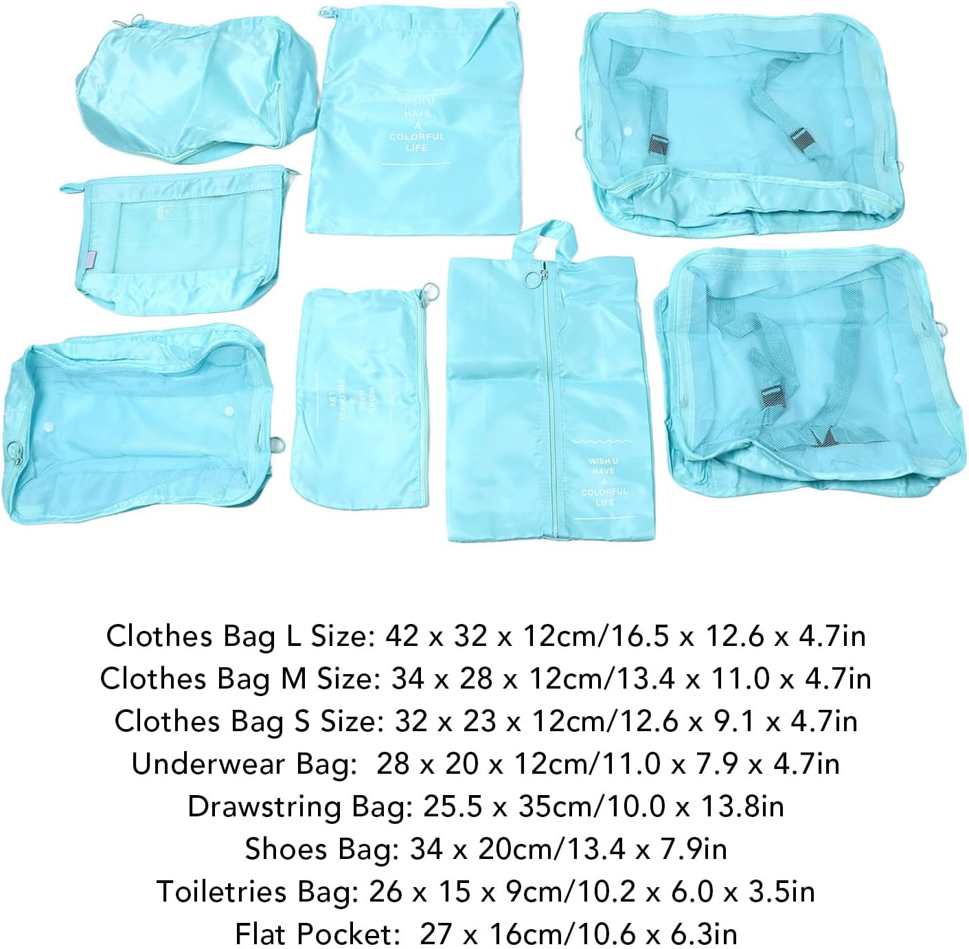 Luggage Packing Bags Twill Oxford Cloth Foldable Packing Cubes for Travel Organization