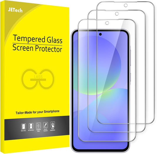 JETech Screen Protector for Samsung Galaxy A36 5G, 9H Tempered Glass Film, Anti-Scratch, HD Clear, 3-Pack