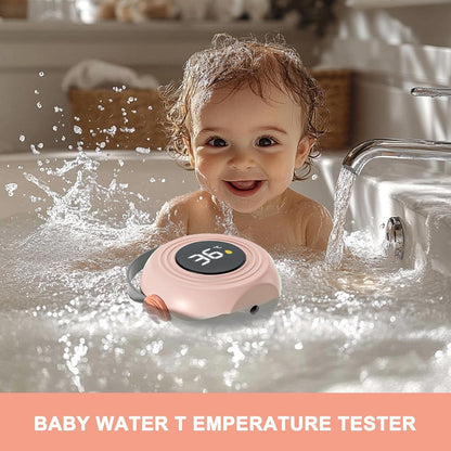 Bathtub Water Monitor, Baby Temperature Meter, 4.33 x 3.93 inches Digital Waterproof Display, Electronic Sensor Design for Shower, Nursery, Infant Bath Safety Tool
