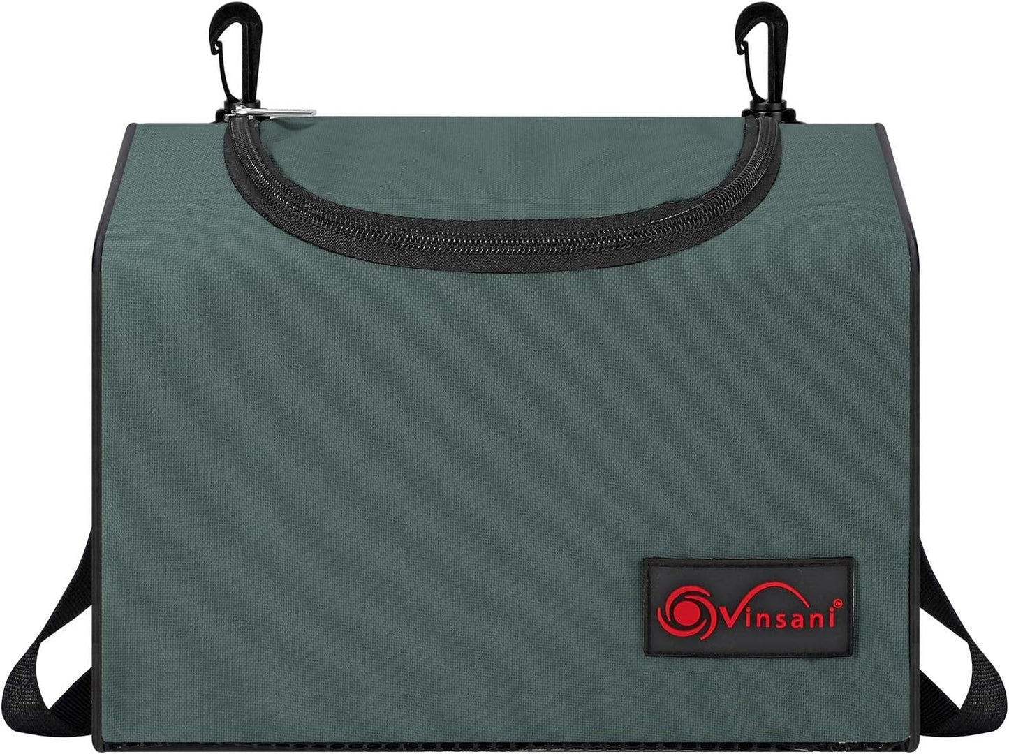 Vinsani Clothes Peg Bag Premium Zipped Waterproof Wearable Peg Storage Organiser Bag with Double Clips, Shoulder/Waist Strap Holds up to 300 Pegs Suitable for Indoor Outdoor Use â€“ Grey