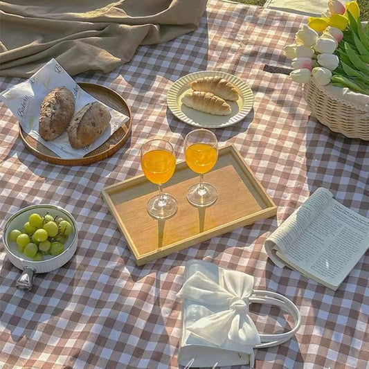 Extra Large Picnic Blanket Beach Blankets, 80''x80'' Picnic Mat Waterproof Sand Proof Foldable Portable for Outdoor Camping Hiking Travel Grass Park Music Festival Lawn Mats (Brown, 80x80 inch)