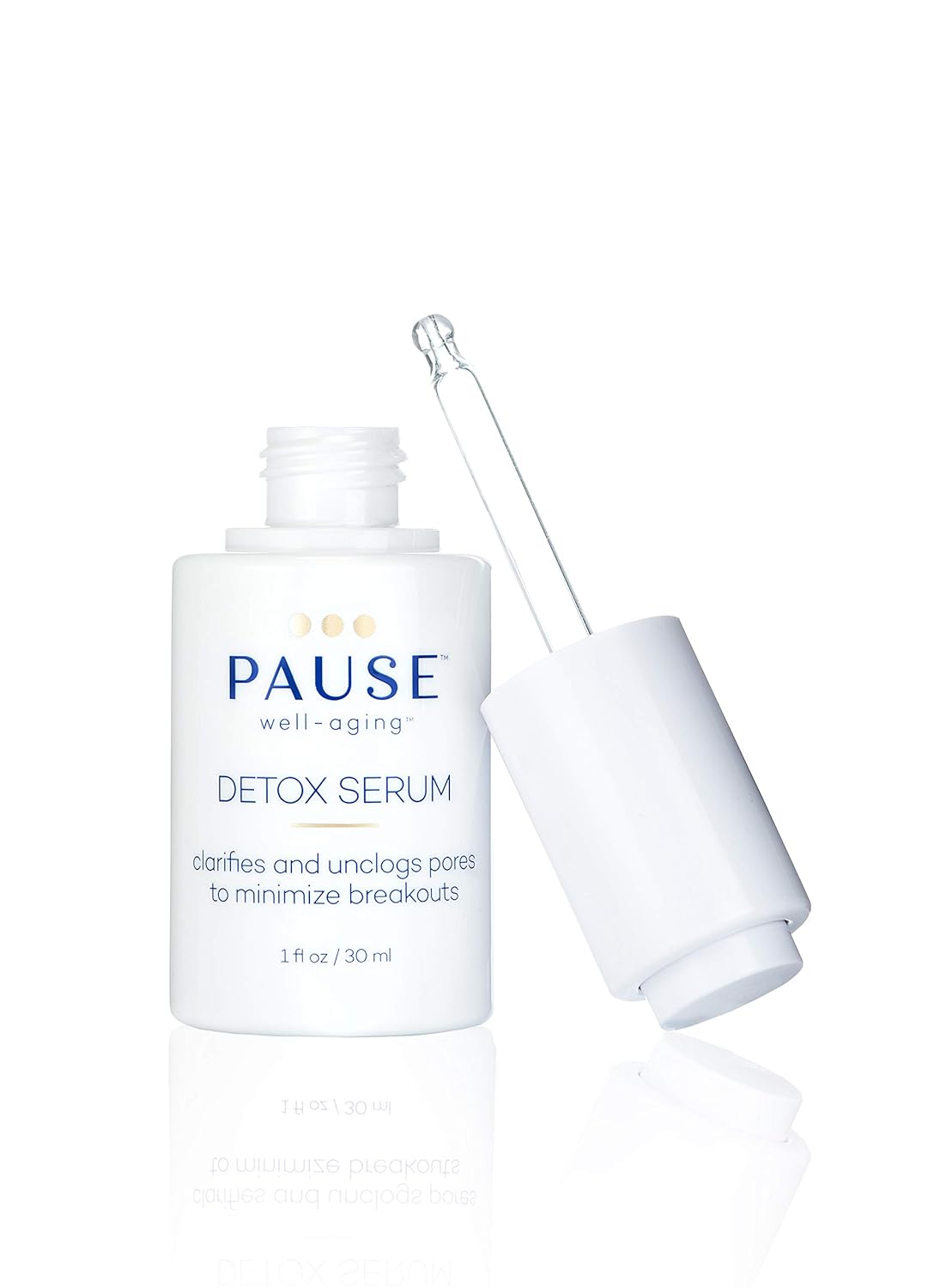 Pause Well Aging Detox Serum - Skin Care For Menopausal Women - Clarifies and Unclogs Pores - Skin Firming Serum That Lifts and Brightens - Balancing Serum For Fine Lines and Wrinkles - 1 fl oz