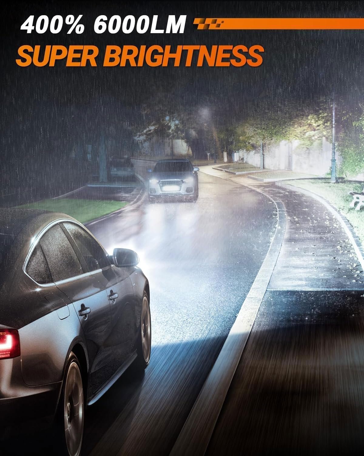 SEALIGHT H11/H8/H16 LED Fog Lights Bulbs Cool Xenon White 4000 Lumen 6000K Upgrade Extremely Bright Polarity Sensitive (2 Pack)