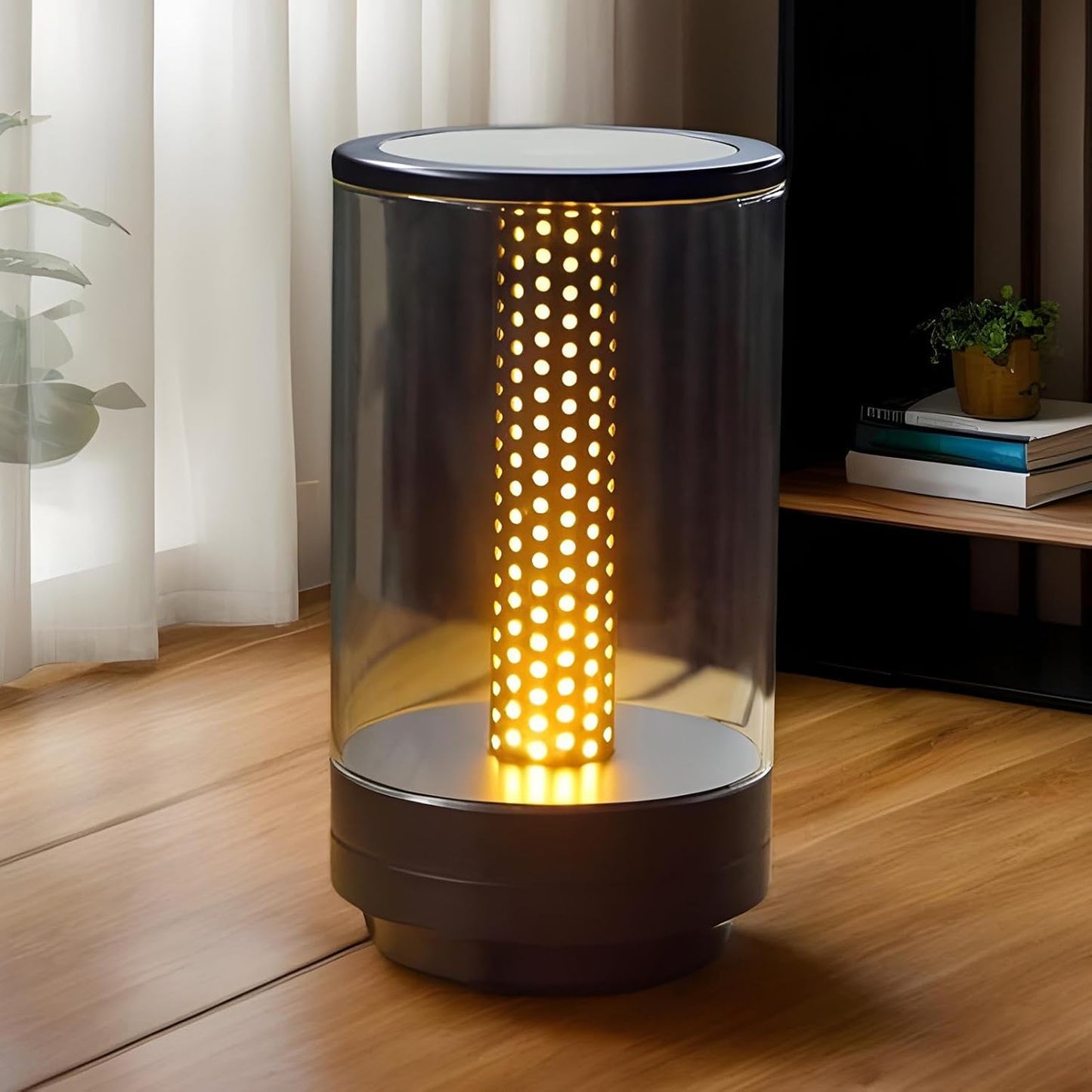 Touch Night Light, Rechargeable LED Desk Lamp, Candlelight Atmosphere, Portable Dimmable Smart Table Light, Warm Lighting for Bedroom, Nursery, Living Room, Dorm, Hospital