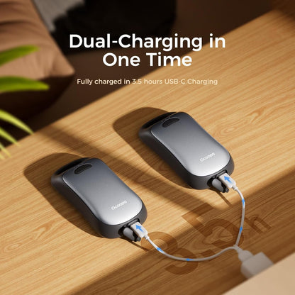 OCOOPA Magnetic Rechargeable Hand Warmers 2 Pack, IP45 Water Resistant, UL Certified, Portable Ergonomic Electric Handwarmer, Up to 9hrs, Pocket Size, Tech Gifts for Men, Raynauds, Outdoors, UT4 Urban