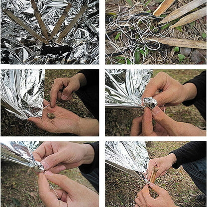 Crisonky Emergency Mylar Thermal Blankets, Designed for Outdoors, Survival Reflective Thermal First Aid Foil Blanket