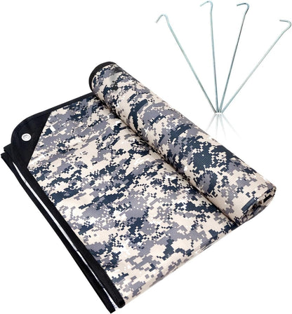 Wild Masquerade:LYN Heavy Duty Camo/Camouflage Transformative Emergency Survival Blanket/Tent-XL,Thermal Space Mylar Waterproof with Stake for Camping,Army,Tarp,Hiking,Mountaining&Survival Gear