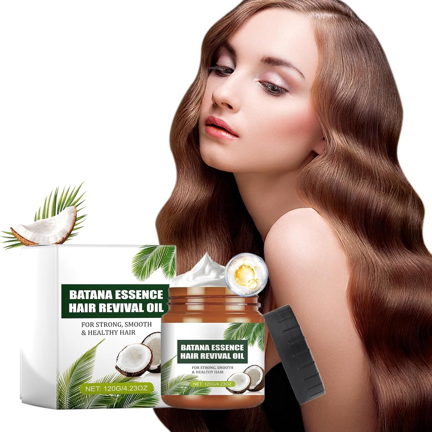Batana Oil Hair Mask,Batana Oil Hair Conditioner with Coconut Oil,Deep Repair Conditioning Care,Deep Repair Conditioner Hair Masks for Dry Damaged Hair