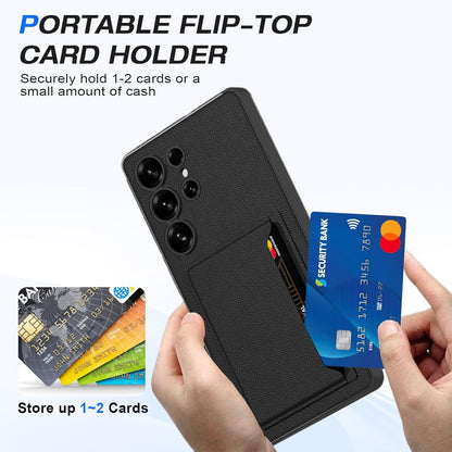 Zurligi for Samsung Galaxy S25 Ultra Case with Card Holder, with Kickstand, 2 in 1 Design Shockproof Protective Slim Protective Phone Case for Samsung Galaxy S25 Ultra, Durable Drop Protection