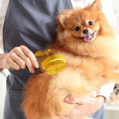 Dog Shower Brush,Dog Wash Brush For Bathing - Gentle Slicker Scrubber Detangler For Puppy Kitten Horse Hygiene Cleaning Dandruff Flea Matting