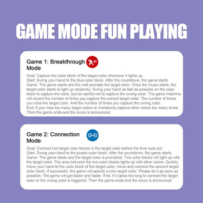 Flashing Light Toy, Gesture Sensing Game, 12,01 x 2,76 x 2,17 pollici, Brain Puzzle Play, Interactive Learning Device, STEM Fun, Cool Stress Relief, ABS Build, for Kids Girls Boys Use