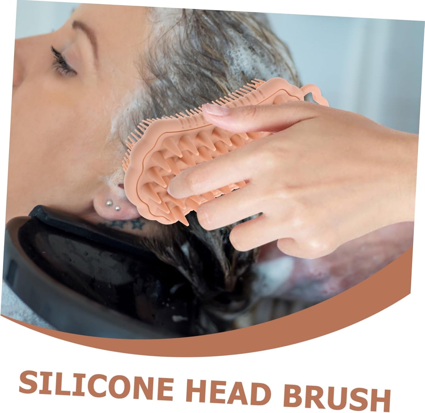 VALICLUD Silicone Con Setole Delicate Massaggiatore Per Capelluto e Esfoliante Per Corpo Design Lato Per Uso