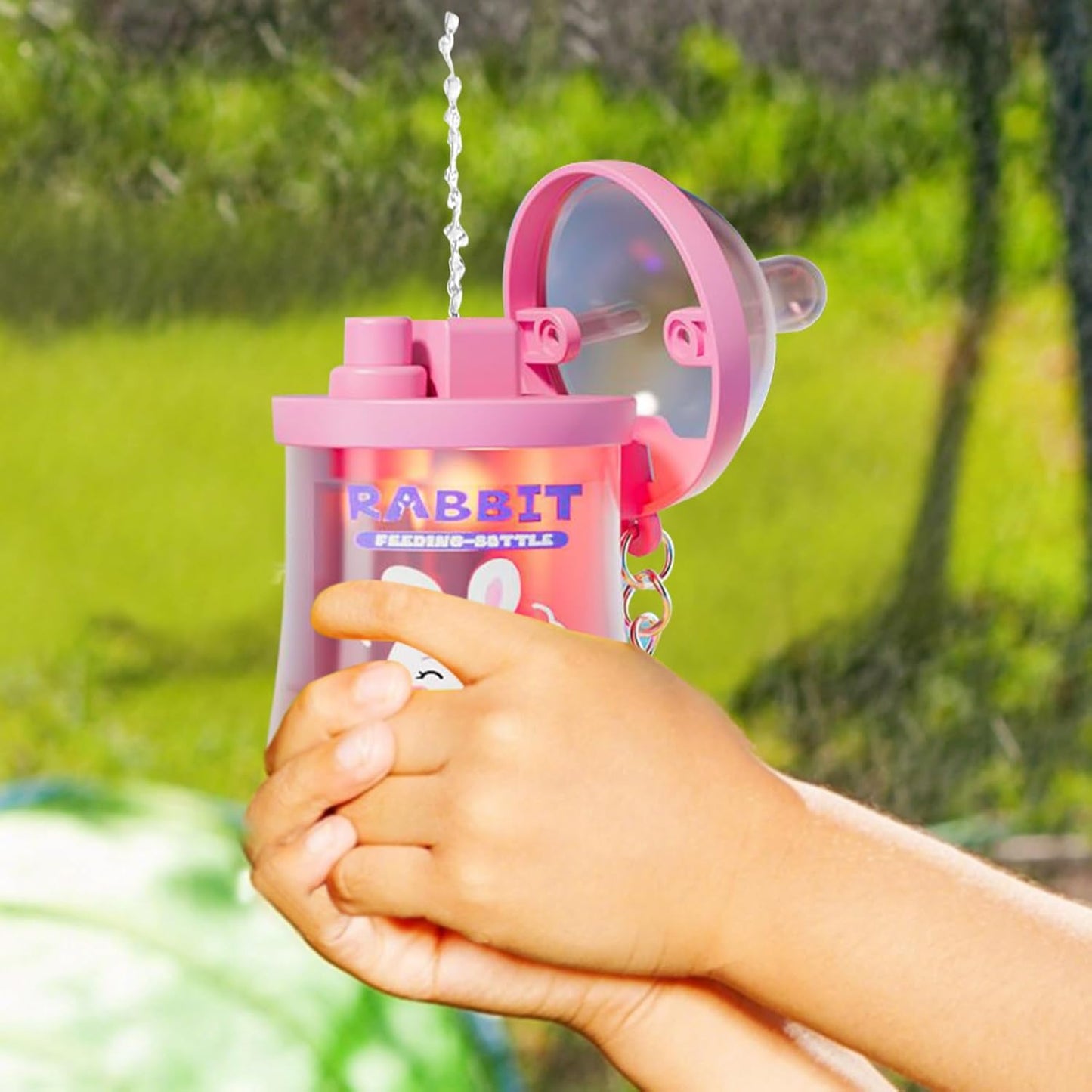 Kids Water Soaker Toy, Lights Up Kid Pool Squirter with Milk Bottle Shape, 3.46x1.69 Inches Compact Design, Outdoor Water for Boys, Girls, Summer Play, Beach and Backyard