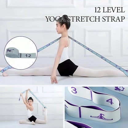 Yoga Blocks 2 Pack, high-density yoga block, EVA foam yoga block, with stretching belt, odor resistant and antiskid, used for yoga, Pilates and meditation