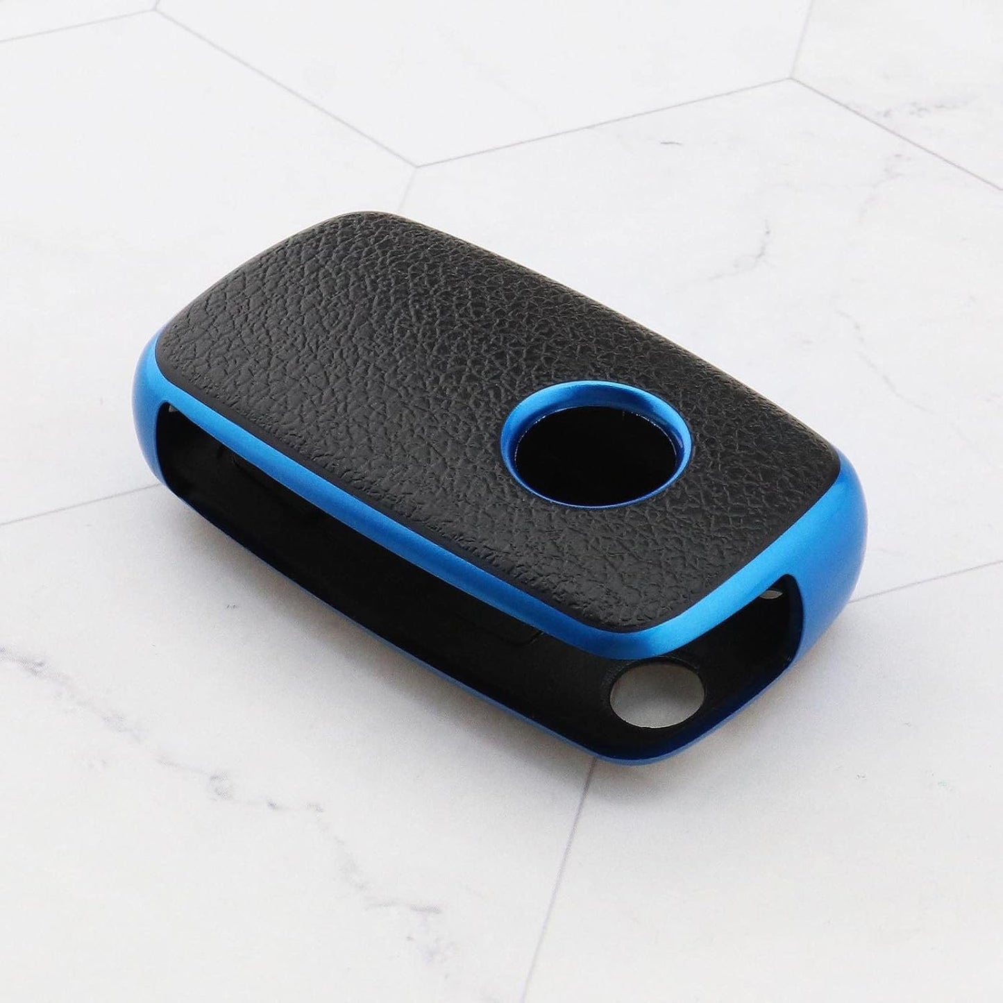 SING F LTD 3 Button Remote Car Key Case Shell Cover Flip Folding Key Protector Compatible with Altea Alhambra Fabia Citigo Automotive Interior Accessories Blue TPU