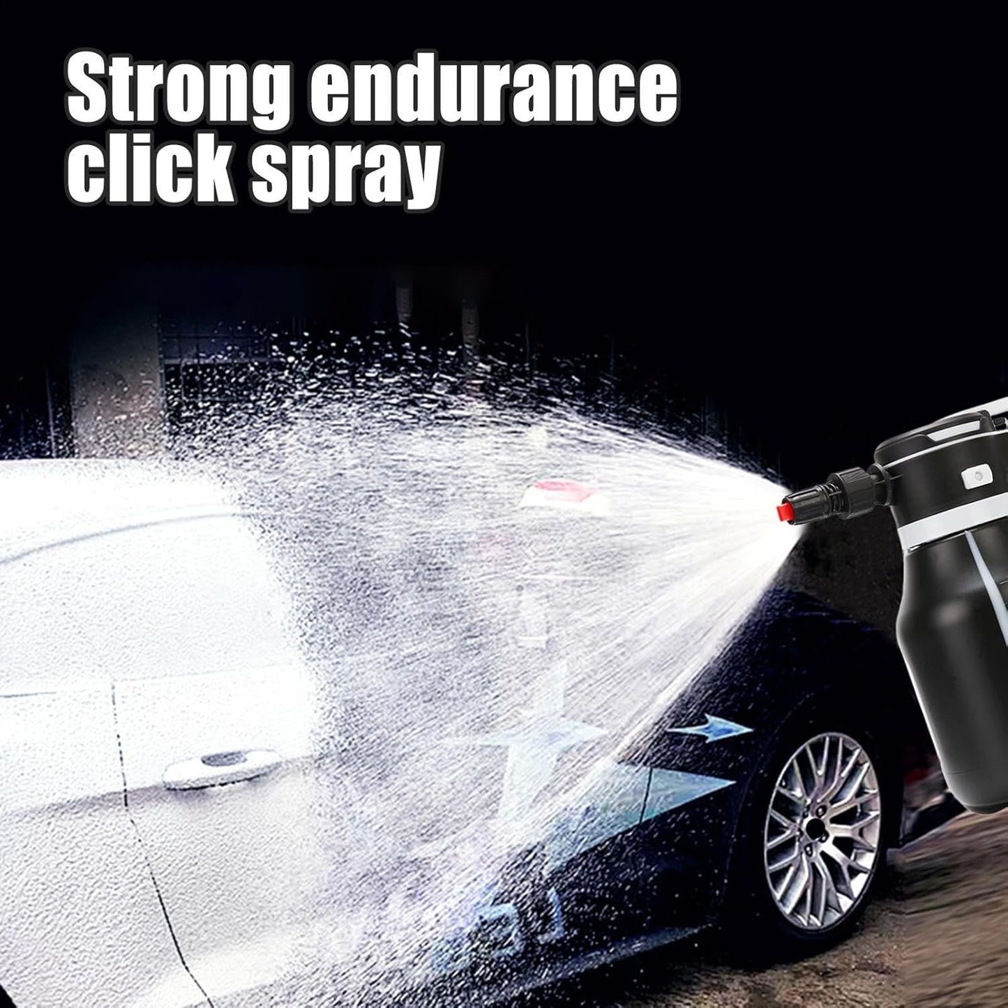 Electric Foam Sprayer, Cordless Car Wash Sprayers, 10.6x9.1 Inch Handheld Multi-Purpose Cleaning Tool, Auto Detailing Sprayer for Kitchen Glass Bathroom Pet Bathing, Black