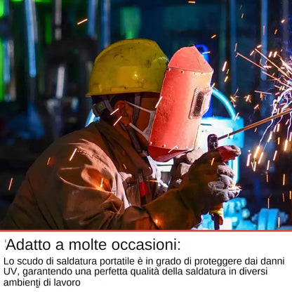 Welding Shield Hand Held, Portable Safety Face Shield Protector, Welder Helmet Panel For Men, Spark And Debris Protection, Lightweight Welding Tool For Cutting, Grinding, Fabrication