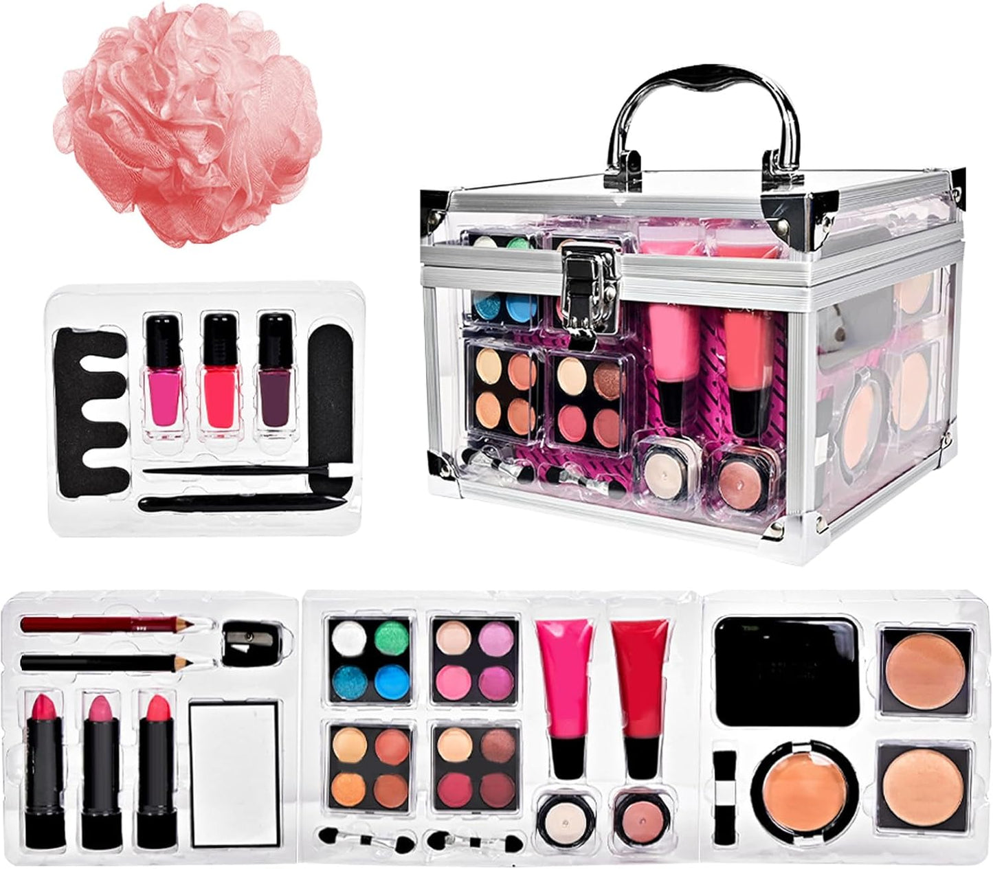 Beginner Makeup Kit Adults, Complete Makeup Set Women, Professionals Beauty Tools, with Cosmetic Bags, Faces Accessories, Beauty Items for Beginners