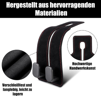 Halinuia 2 Pieces Double Back Car Seat Hook, Car Seat Back Storage Hook Accessories Interior, Hanger for Headrest Storage Bag for Car