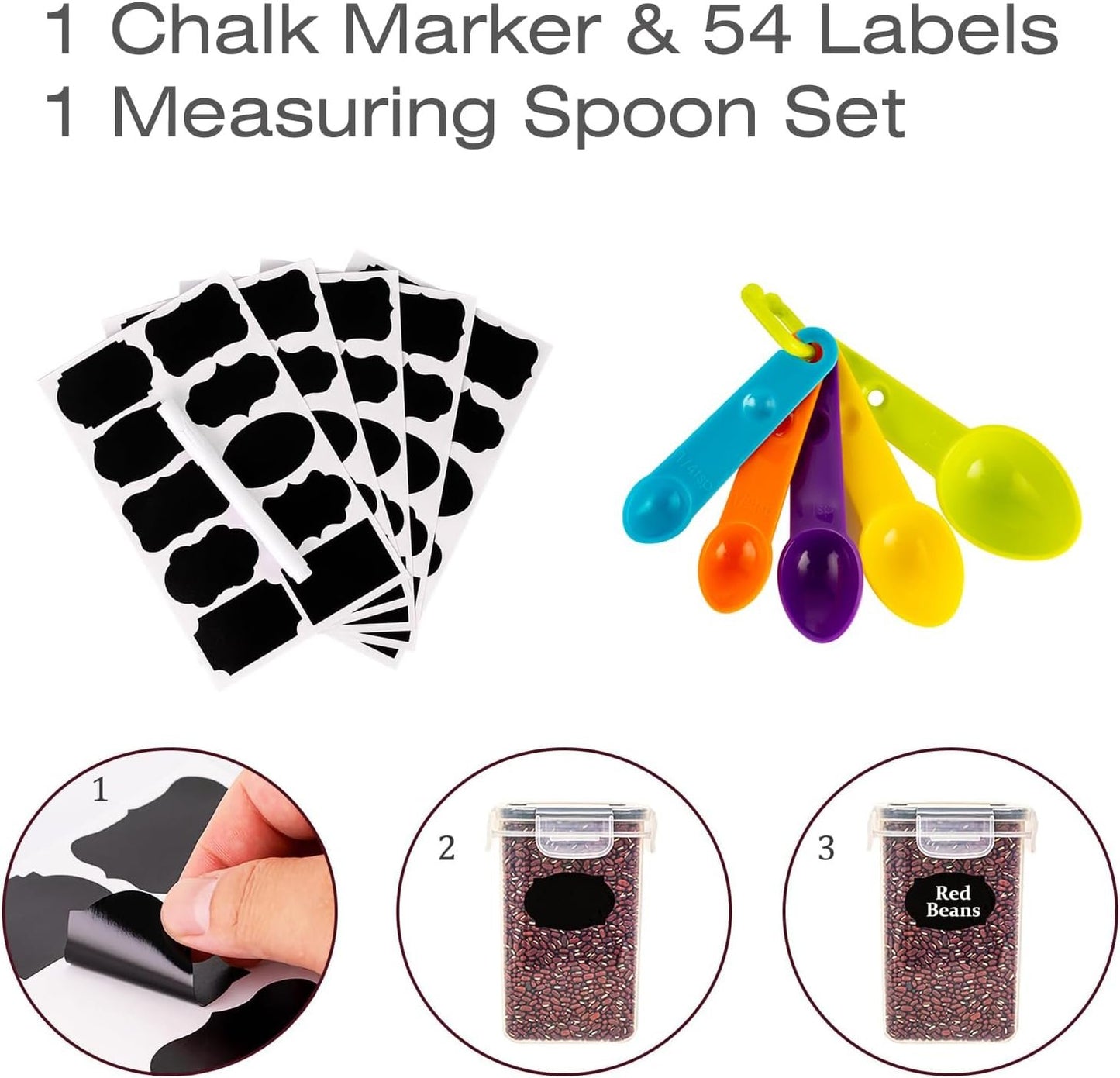 Feshory 42 Pack Airtight Food Storage Container Set - Pantry Storage Containers Organiser & Cereal Storage Containers for Kitchen Storage & Organisation with 100% Leak Proof Lids