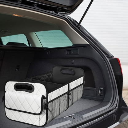 Deevoka Car Trunk Storage Box Vehicle Boot Organiser Auto Rear Compartment Organizer, White